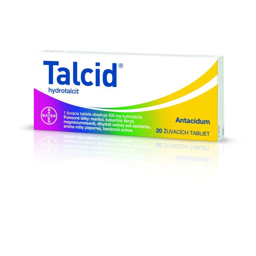 TALCID 500 mg 20 žuvacích tabliet