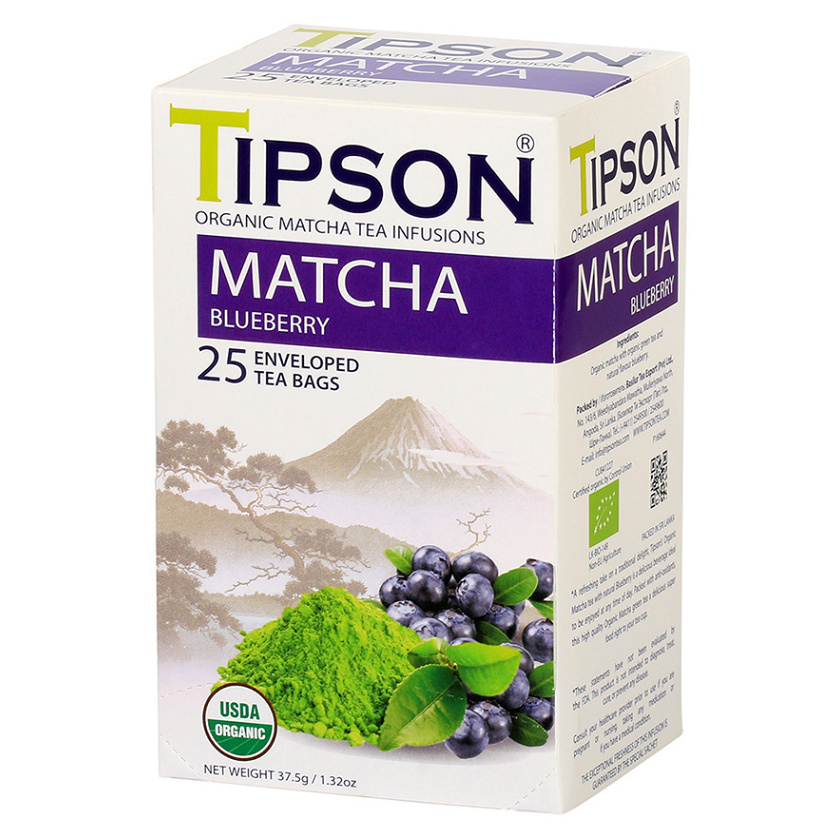 TIPSON Matcha Blueberry 25 vreciek BIO