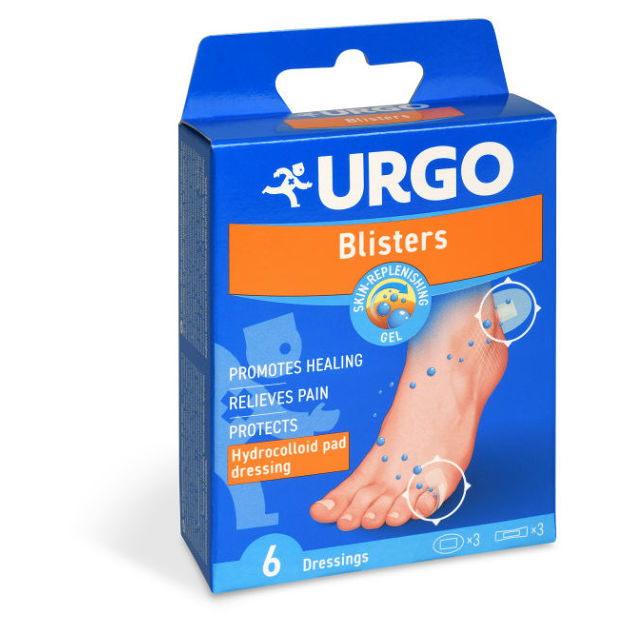 URGO Blisters hydrokoloidná náplasť na pľuzgiere 6 kusov