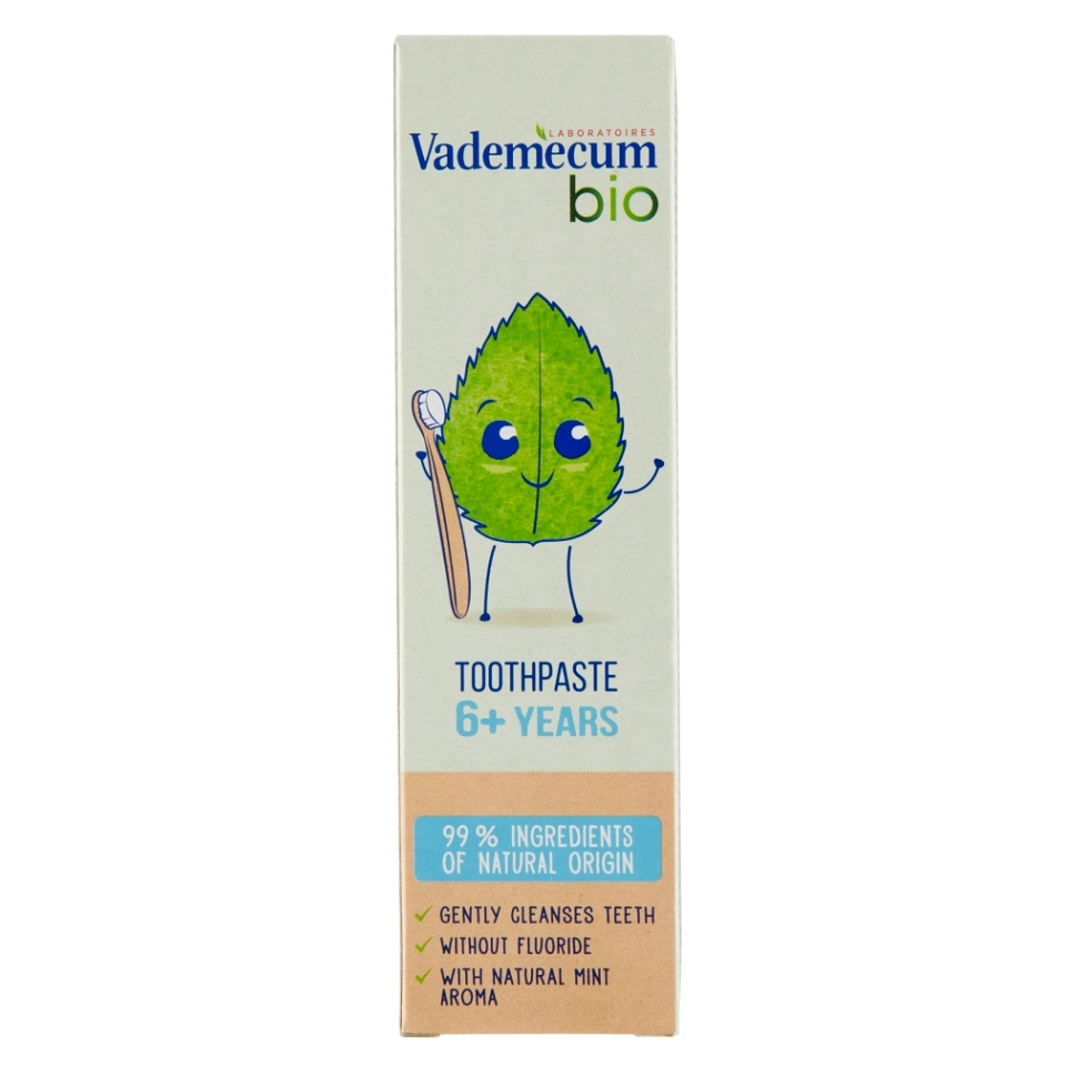 VADEMECUM Bio detská zubná pasta 6 s mätovou príchuťou 50 ml