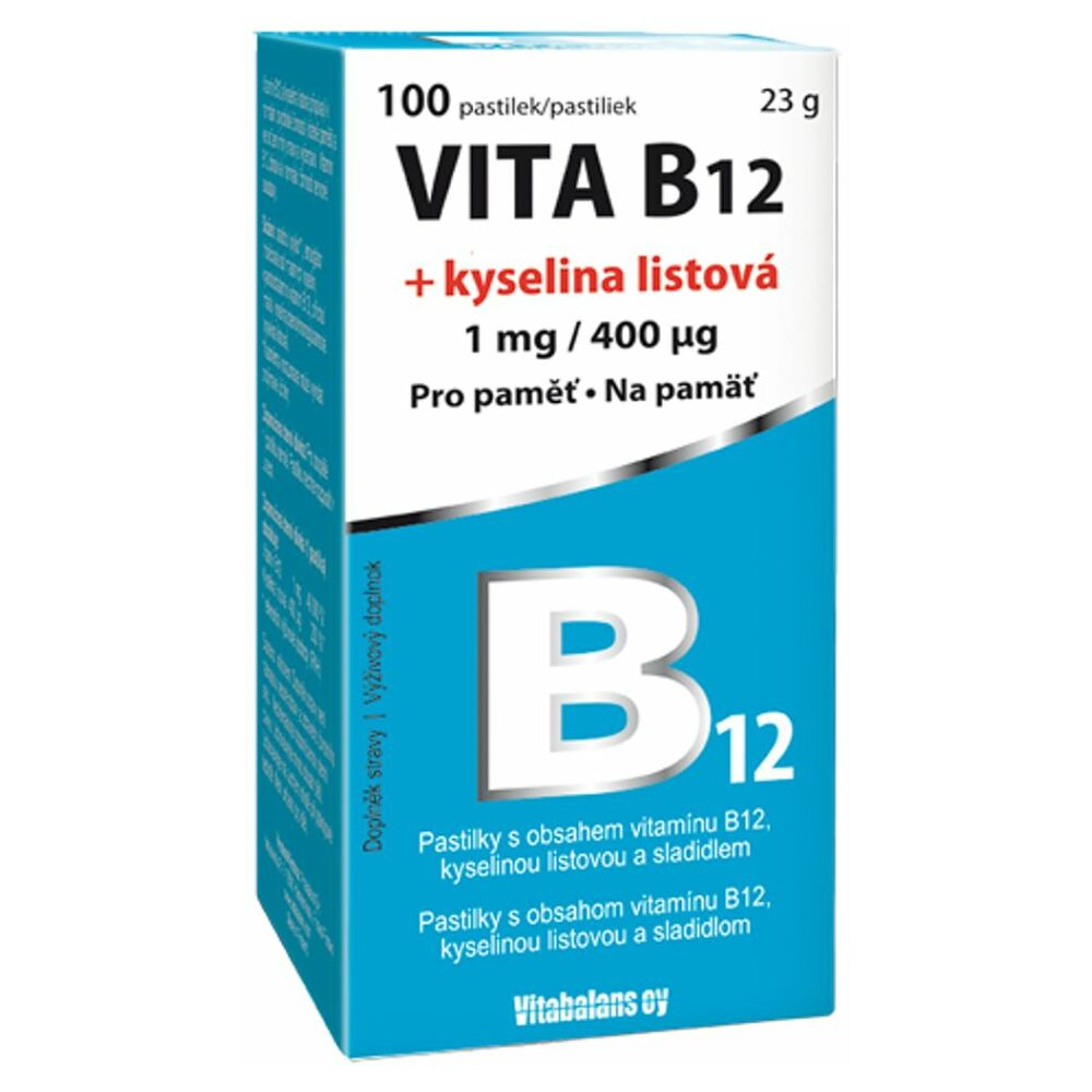 VITA B12  kyselina listová 1 mg400 mcg 100 tabliet