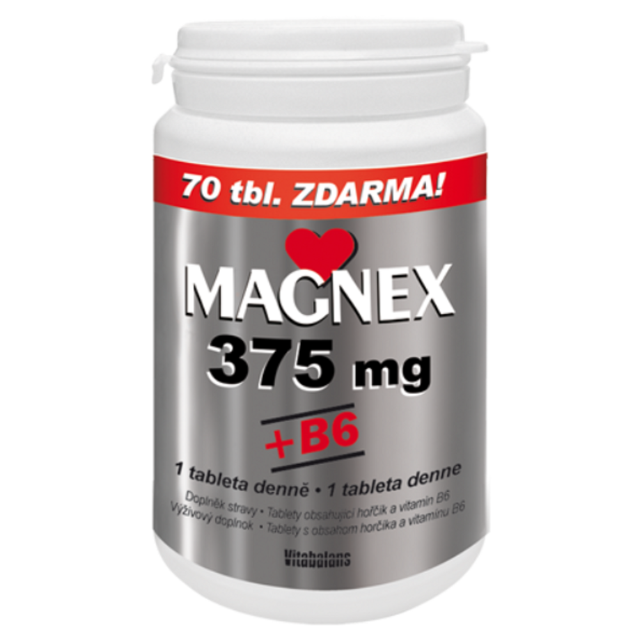 MAGNEX 375 mg  vitamín B6 250 tabliet