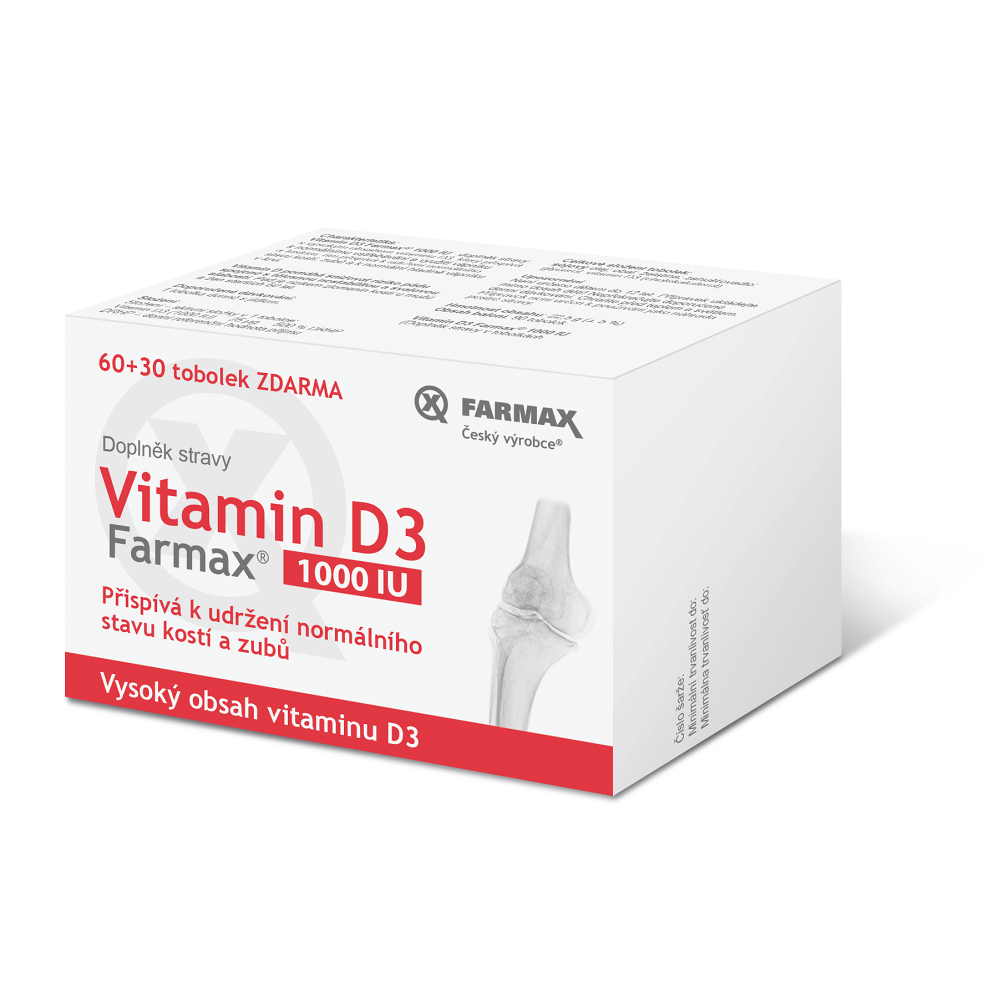 FARMAX Vitamin D3 6030 kapsúl ZDARMA