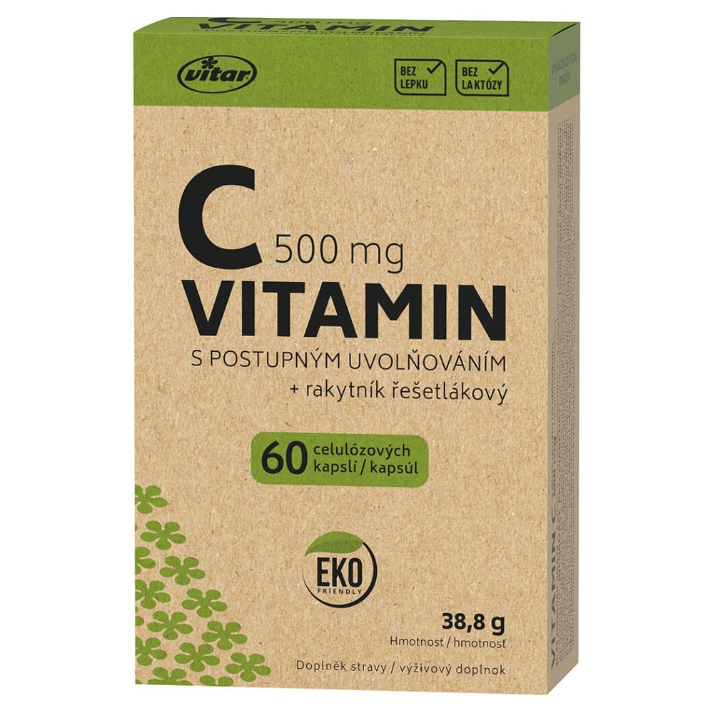 VITAR EKO Vitamín C 500 mg  rakytník 60 kapsúl