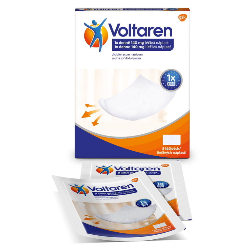 VOLTAREN 1x denne 140 mg liečivá náplasť 5 ks