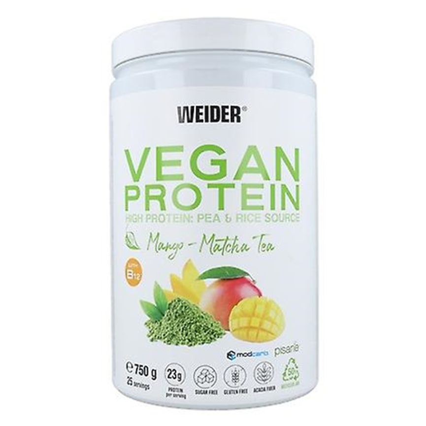 WEIDER Vegan proteín príchuť mango a matcha tea 750 g
