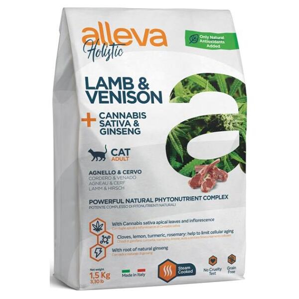 ALLEVA Holistic Adult LambVenison granule pre mačky 1,5 kg